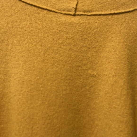 Eileen fisher Women's XL Mustard Yellow Sweater long boiled wool kimono coat - Picture 11 of 11